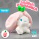 Soft toy "Bunny Klubnik" on the key fabric, 11 cm