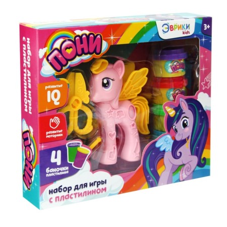 Set for playing with plasticine "Pony", Mix colors-1