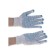 Workers, x/b gloves, knitting class 7, with PVC dots, white