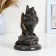 Pigger "Owl on the book" Gray bronze, 21cm