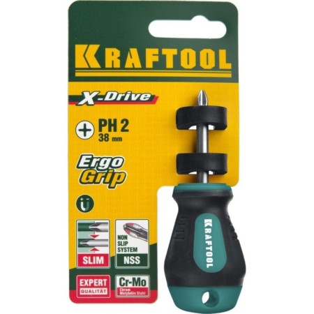 Slate Kraftool X-Drive, CRMO, two-component handle, PH2 x 38