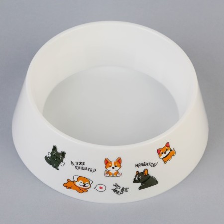 Plastic bowl “Like!”, White, 300 ml-4