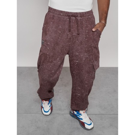 Sports male trousers, size 48, brown color-18