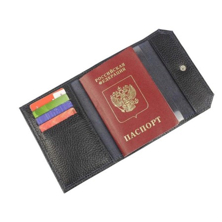 Passport cover on the button, the color is blue-2