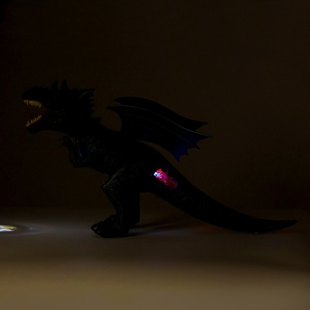The dragon is radio -controlled, breathes steam, light and sound effects, works from batteries-8