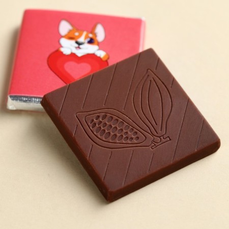 Dairy chocolate "I..." on a card with a scretch-layer, 5 g.-2