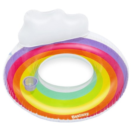 Circle for swimming "Rainbow", with a pillow, d = 107 cm 43647-1