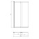Bath curtain Azario Boston 143, 80x140 cm, sliding, profile chromium