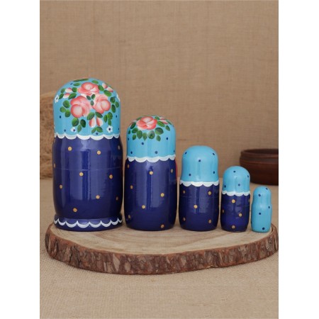 Nesting doll "poppy bouquet" 5 puppet-1