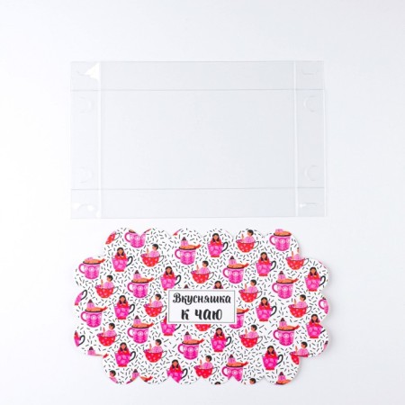 Bearbox, confectionery packaging with PVC lid, "delicious tea", 10.5 x 21 x 3 cm-5