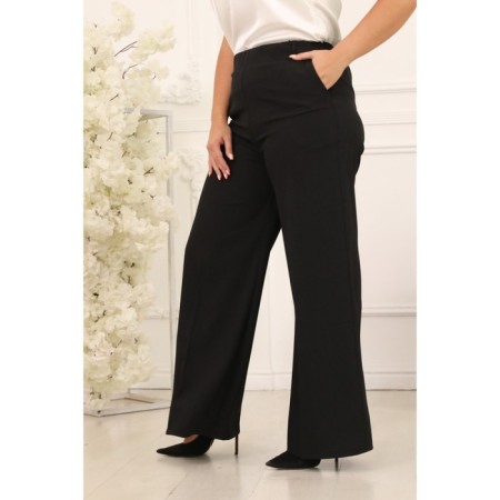 Female trousers, size 50, black color-4