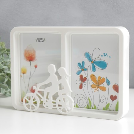 Photo frame Plastic 10x15 cm in 2 photos "Bicycle" Belian 3x23x6.5 cm-1