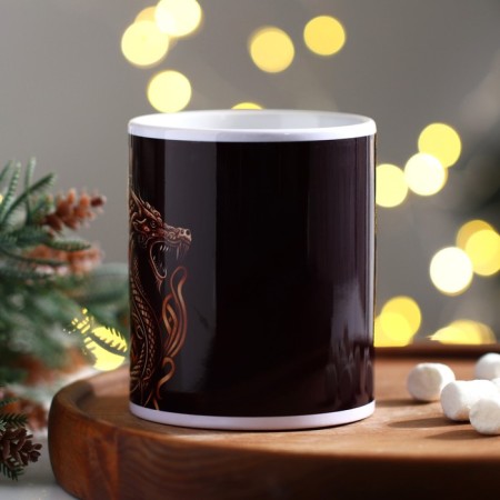 Ceramic mug "Male New Year", 320 ml, black color-2