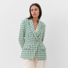 Jacket tweed double -breasted mist p. 48. Green