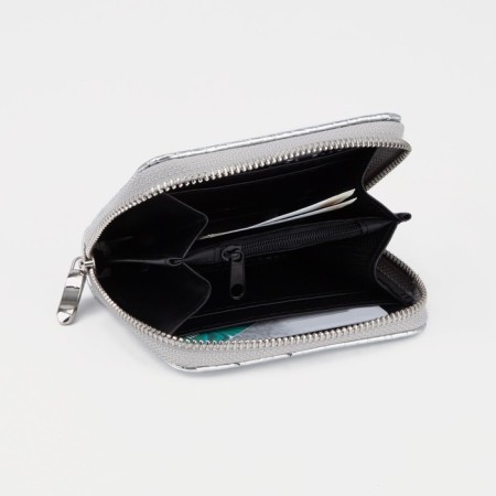 Women's wallet with lightning, silver color-3