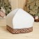 Bath Hat "Sunny", white with red finishing tape
