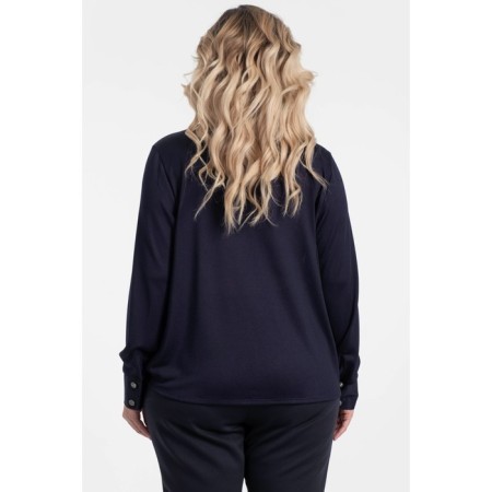 Female blouse, size 58, blue color-4