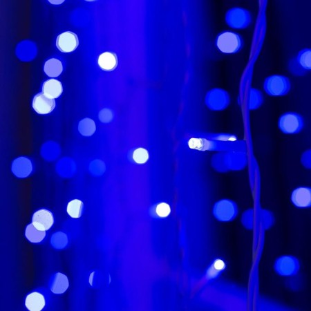 Garland "Curtain" 2 × 6 m, IP44, UMS, white thread, 1440 LED, Blue glow, 220 V-2