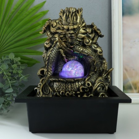 The desktop fountain from the network, backlight "Golden Dragon" 26x17.5x23 cm-4