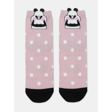 Women's socks with Pikot Conte Elegant Panda, size 23, color pink color-2