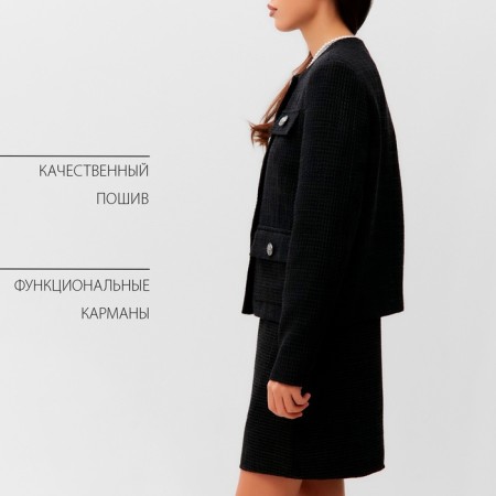 Women's tweed jacket MIST R.42, black-10