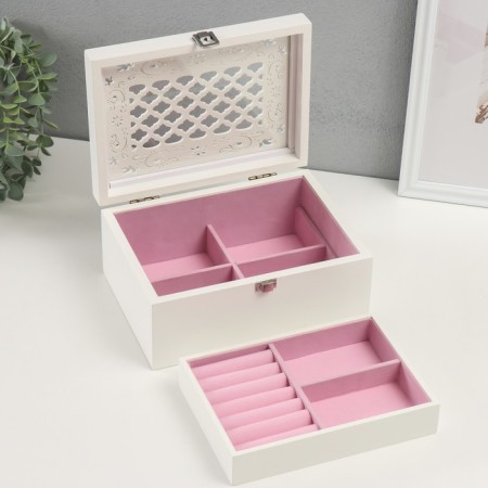 Casket wood for jewelry "Snow White" 22x16x10 cm-2