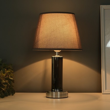 Table lamp "Arabesque" 1x40W E27 Chrome/gray 22x22x36cm-1