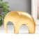 Souvenir Polystone "Golden Elephant" 3.5x13x7.5 cm