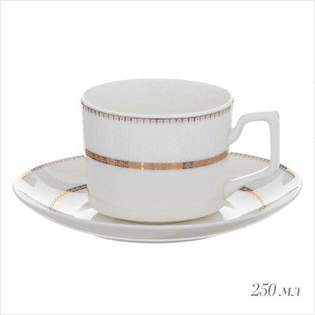Tea tea set Wy Grace, 12 objects, mug 250 ml 6 pcs, saucer d = 15.5 cm 6 pcs, porcelain-2
