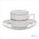 Tea tea set Wy Grace, 12 objects, mug 250 ml 6 pcs, saucer d = 15.5 cm 6 pcs, porcelain