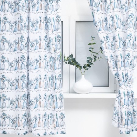 A set of curtains for a kitchen with praises Flower Mood 145x180cm-2 pcs., 100% p/e-1