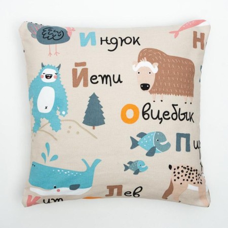 Decorative pillowcase "Ethel" Cheerful alphabet, 40 x 40 cm, 100% cotton-2