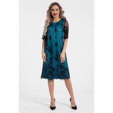 Women's dress, size 42, black color, blue