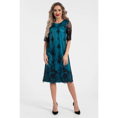 Women's dress, size 42, black color, blue