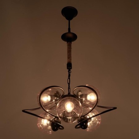 Chandelier 85220/6 E27 40W Black 52x52x53-83 cm Bayerlux-1