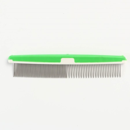 Comb for wool with a plastic handle, 17 x 3.5 cm, green-1
