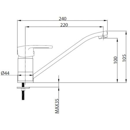 Istok Life Standard sink mixer 0402.402, one -rod, rotary surge, chrome-1