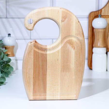 Groot and serving board "under a glass" with a groove for drain, array, 25 × 16.5 × 1.8 cm