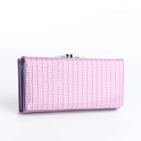 Women's wallet on magnet, purple color