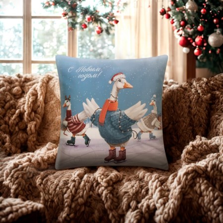 Case on the pillow Ethel "Geese", 40*40 cm, 100 p/e, velor-6