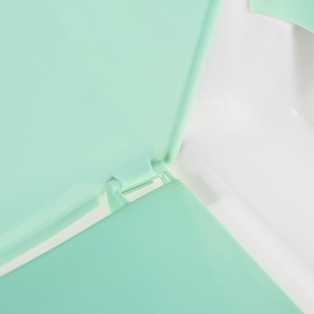 Pot - a chair with a lid, the color is light blue-7