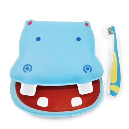A bathroom book with a toy toothbrush "Hippo Popo" 13x13.6cm. 4660136226062-2