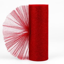 Fatin with glitter, 15 cm, 11 ± 1 g/sq.m, 9 ± 0.5 m, color red No. 20