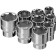 Set of end heads "Zubble" 27660-H14, 14 items, 19-46 mm, 3/4 "