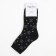 Women's socks "Snowflakes", black color, size 23-25