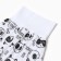 Sliders on a wide elastic band, white color/pandas, height 62 cm