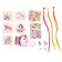 Set with strands, tattoos, rhinestones, purse