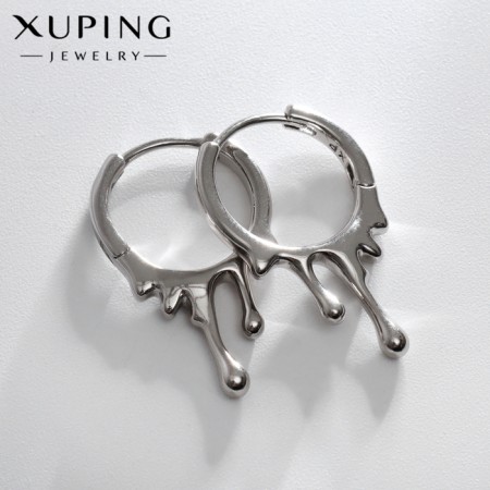 Earrings Metal Xuping drops inspiration, color silver