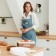 Apron Ethel Eco Turquoise, 60x70cm, 100% flax, 245 g/m2