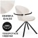 Solomon stool on the Solomon Metal Carcass, Metal/Building Fabric, Black/White 67x67x80 cm